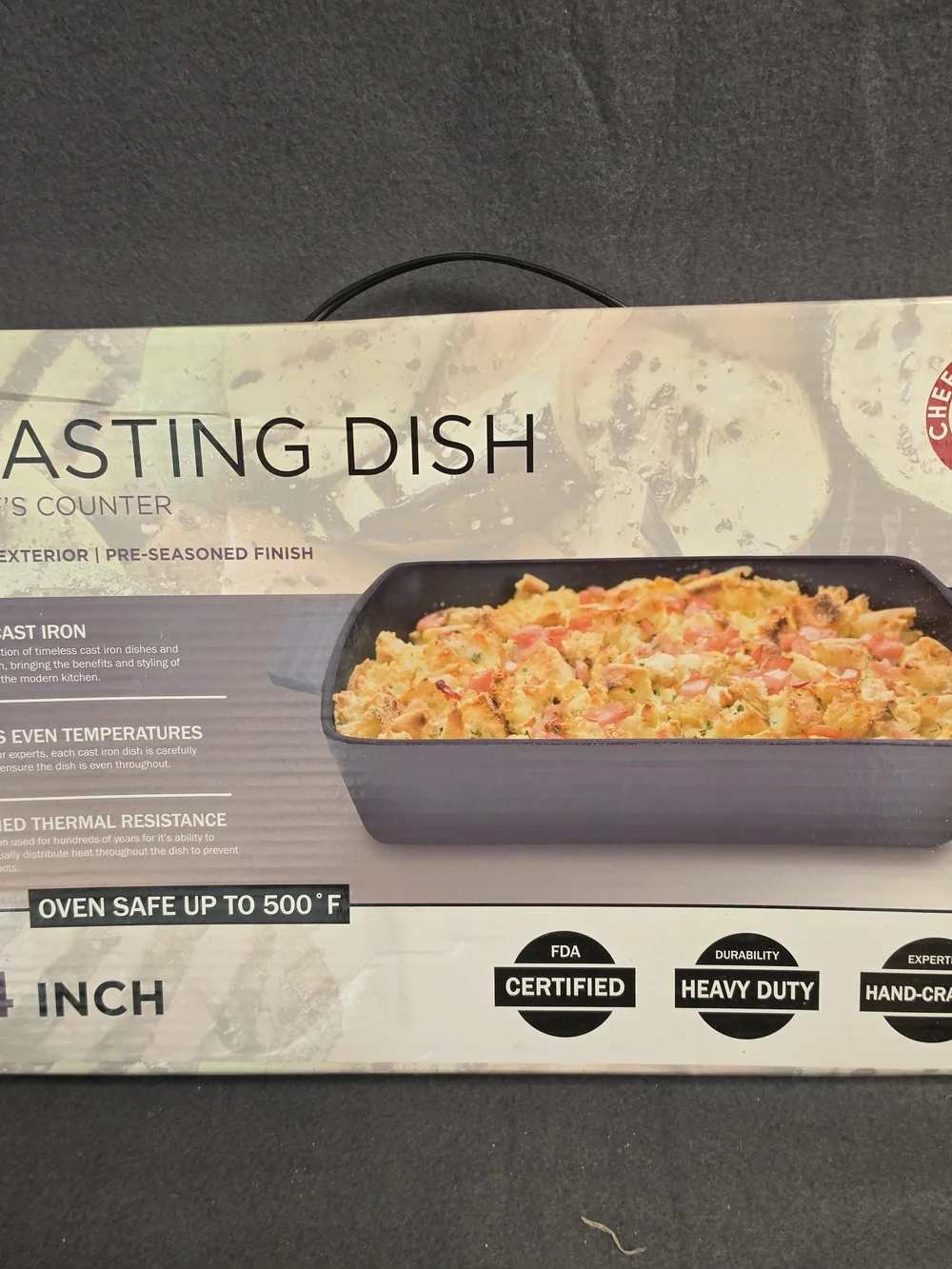 Cast Iron Roasting Dish - Black